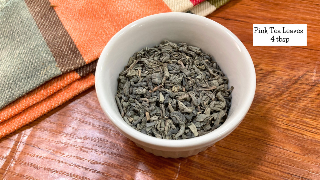 pink tea leaves
