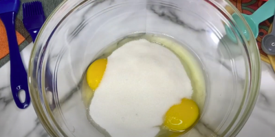 beat egg and sugar together