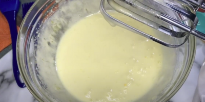 beat egg and sugar till light and fluffy
