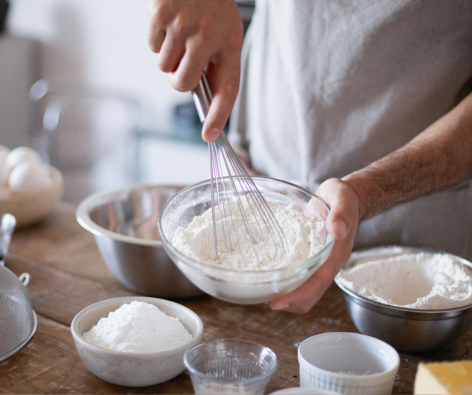 add all purpose flour in the cake