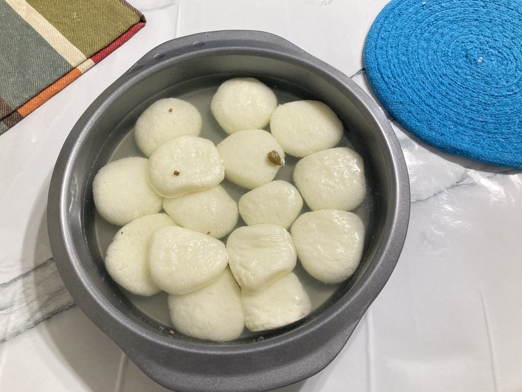 ras malai soaked in sugar syrup
