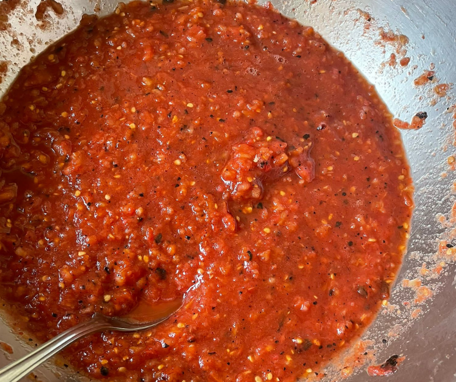 sauce preparation for chicken enchiladas